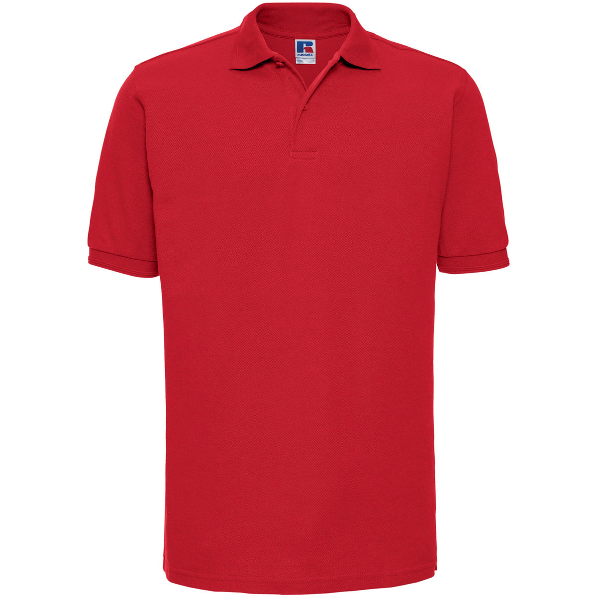 Russell Athletic Ripple Collar & Cuff Polo Shirt in Red