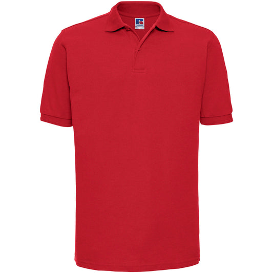 Russell Athletic Ripple Collar & Cuff Polo Shirt in Red