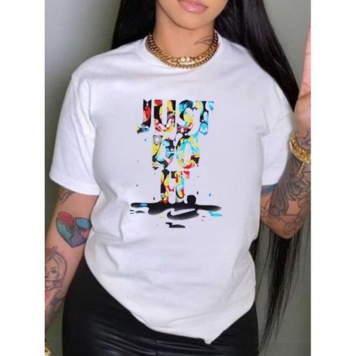 Just Do It Graphic Tee in White