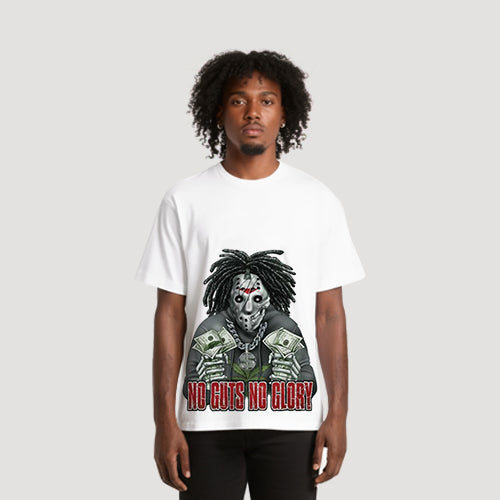 No Guts No Glory Graphic Tee in White