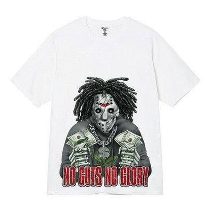 4738 No Guts No Glory Graphic Tee in White