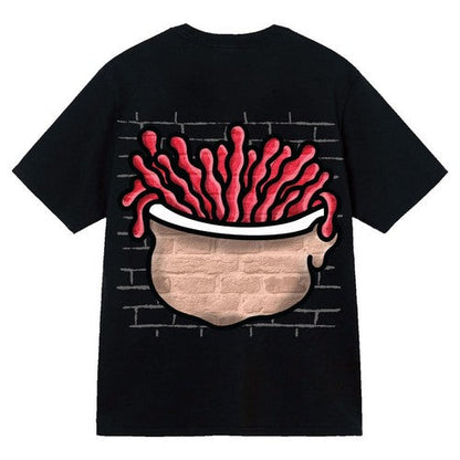 Plus Size Big Head Graphic Tee in Black