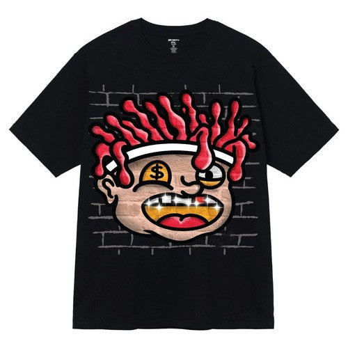4833X Plus Size Big Head Graphic Tee in Black