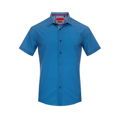 RBSTS-169 American Breed Short Sleeve Print Shirt in Blue