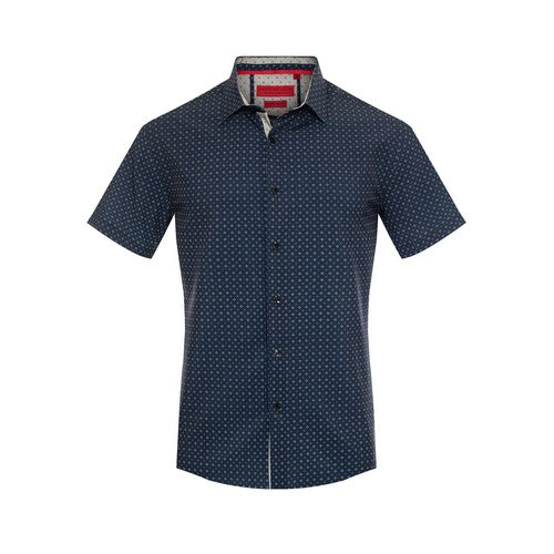 RBSTS-171 American Breed Short Sleeve Print Shirt in Navy