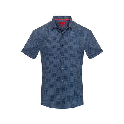 RBSTS-198 American Breed Short Sleeve Print Shirt in Navy