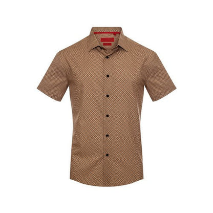 RBSTS-208 American Breed Short Sleeve Print Shirt in Brown