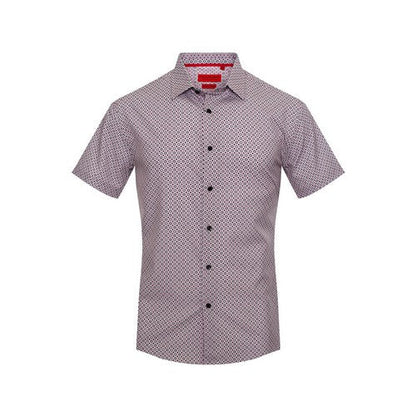 RBSTS-70 American Breed Short Sleeve Print Shirt in Pink