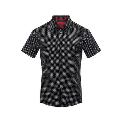 RBSTS-78 American Breed Short Sleeve Print Shirt in Black