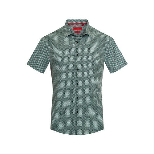 RBSTS-87 American Breed Short Sleeve Print Shirt in Moss Green