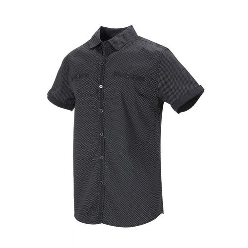 Breast Pocket Print Shirt in Black
