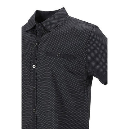 Breast Pocket Print Shirt in Black