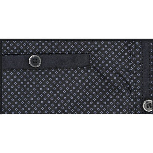 Breast Pocket Print Shirt in Black