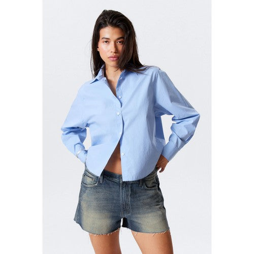 River Island Work Shirt in Light Blue