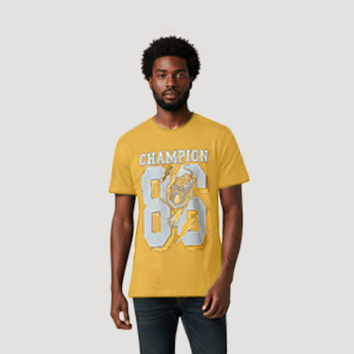 Rock & Rock Champion Graphic Tee in Yellow