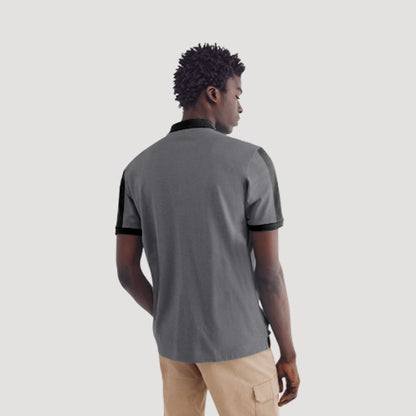 Rock & Rock Springfield Two-Tone Polo Shirt in Black