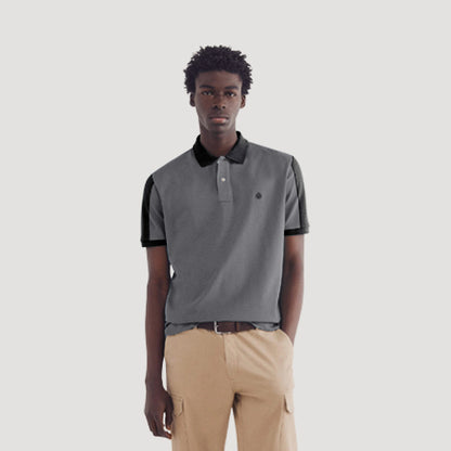 Rock & Rock Springfield Two-Tone Polo Shirt in Black