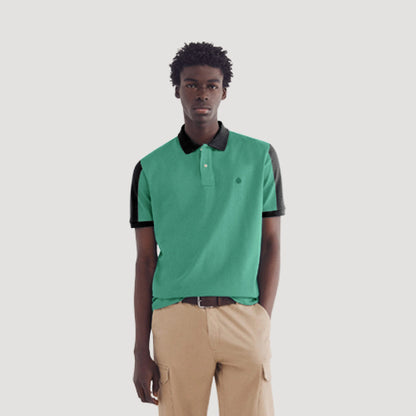Rock & Rock Springfield Two-Tone Polo Shirt in Kelly Green