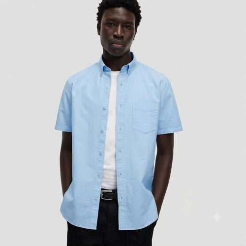 Marks & Spencer Ultimate Pure Cotton Oxford Shirt in Light Blue