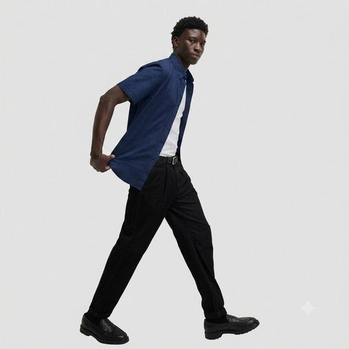 Marks & Spencer Ultimate Pure Cotton Oxford Shirt in Navy