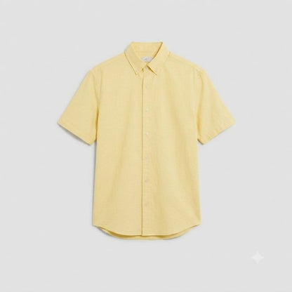 Marks & Spencer Ultimate Pure Cotton Oxford Shirt in Pale Yellow