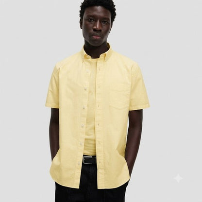 Marks & Spencer Ultimate Pure Cotton Oxford Shirt in Pale Yellow