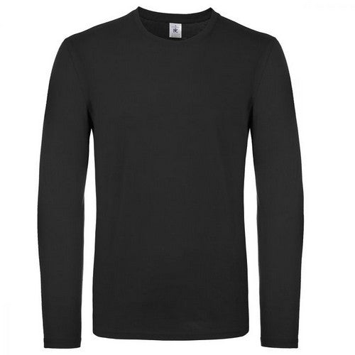 52-1916 B&C Long Sleeve Cotton Jersey in Black