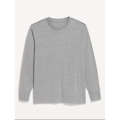 B&C Collection Long Sleeve Cotton Jersey in Heather Grey