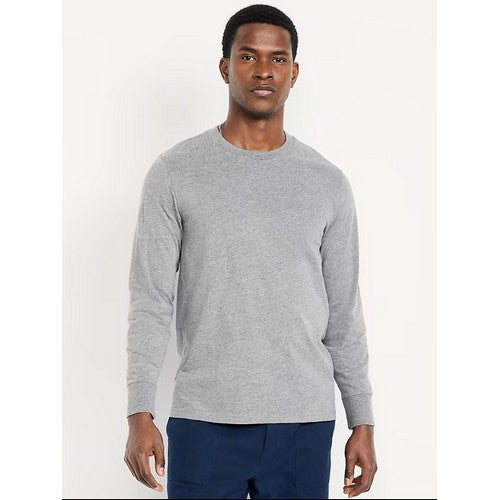 B&C Collection Long Sleeve Cotton Jersey in Heather Grey