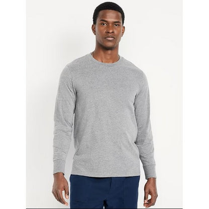 B&C Collection Long Sleeve Cotton Jersey in Heather Grey
