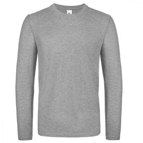 52-1916 B&C Long Sleeve Cotton Jersey in Heather Grey