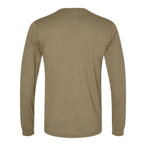 B&C Collection Long Sleeve Cotton Jersey in Heather Olive