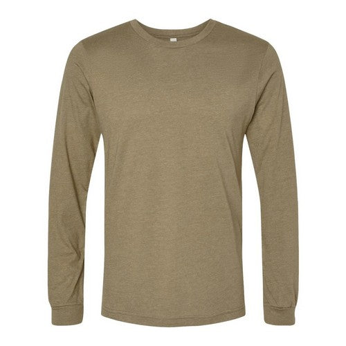 B&C Collection Long Sleeve Cotton Jersey in Heather Olive