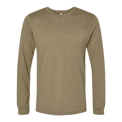 B&C Collection Long Sleeve Cotton Jersey in Heather Olive