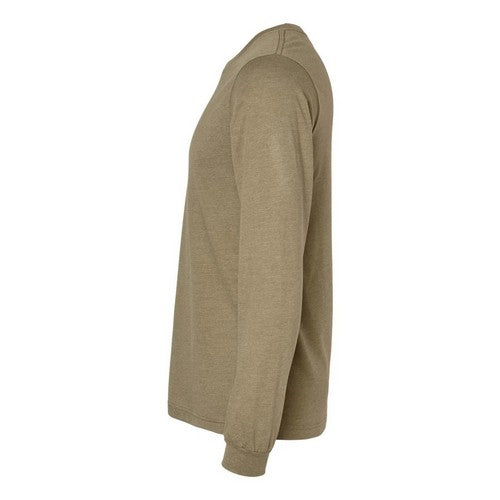 B&C Collection Long Sleeve Cotton Jersey in Heather Olive