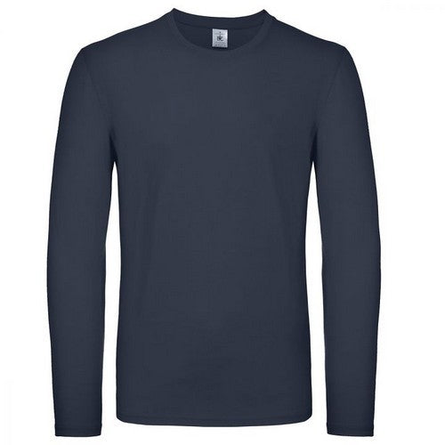 52-1916 B&C Long Sleeve Cotton Jersey in Navy