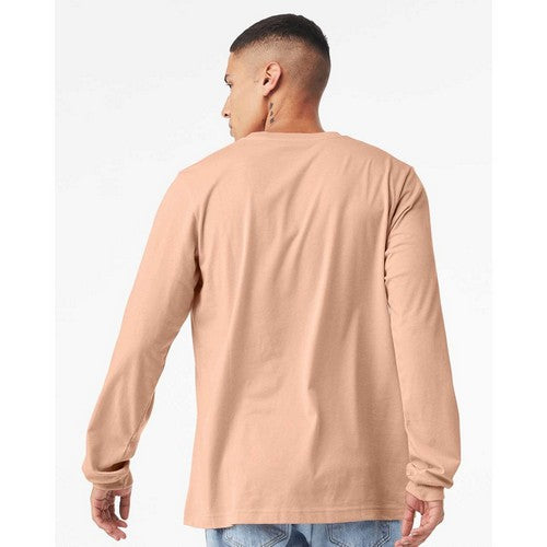 B&C Collection Long Sleeve Cotton Jersey in Peach