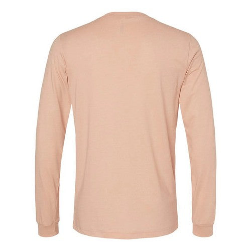B&C Collection Long Sleeve Cotton Jersey in Peach