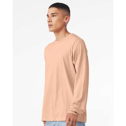 B&C Collection Long Sleeve Cotton Jersey in Peach