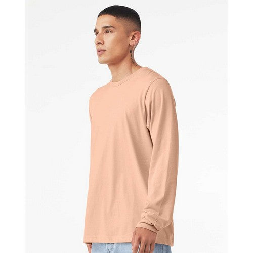 B&C Collection Long Sleeve Cotton Jersey in Peach