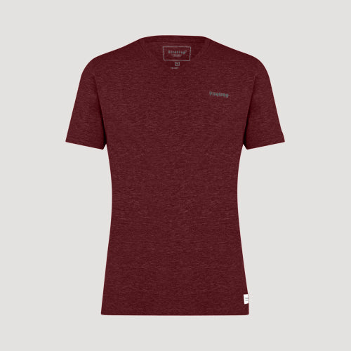 Firetrap Path V-Neck T-Shirt in Maroon