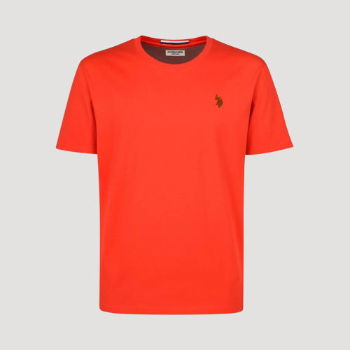 US Polo Assn. Embroidered Logo T-Shirt in Orange