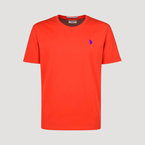 US Polo Assn. Embroidered Logo T-Shirt in Orange