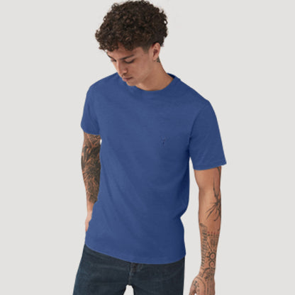 Next Stag Logo Crew Neck T-Shirt in Aqua Blue