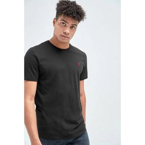 Next Stag Logo Crew Neck T-Shirt in Black