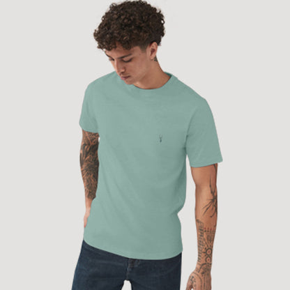 Next Stag Logo Crew Neck T-Shirt in Turquoise
