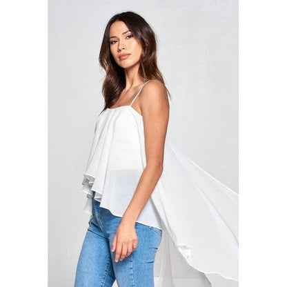 Mega Drape Cami Top in White