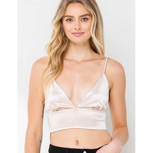 TGI4879 Satin Bralet in Champagne