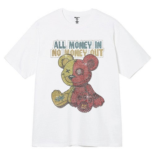 2763RH All Money Rinestone Graphic Tee in White