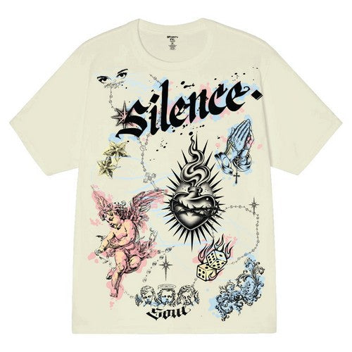 A494 Silence Graphic Tee in Natural